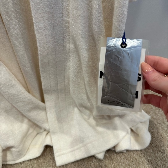 SIMON MILLER Terry Lino Kimono Belted White size Large NWT - Picture 5 of 7